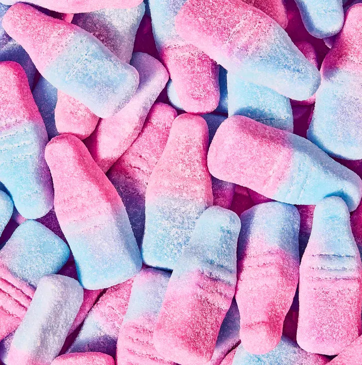 Bonbons bouteilles rose et bleu