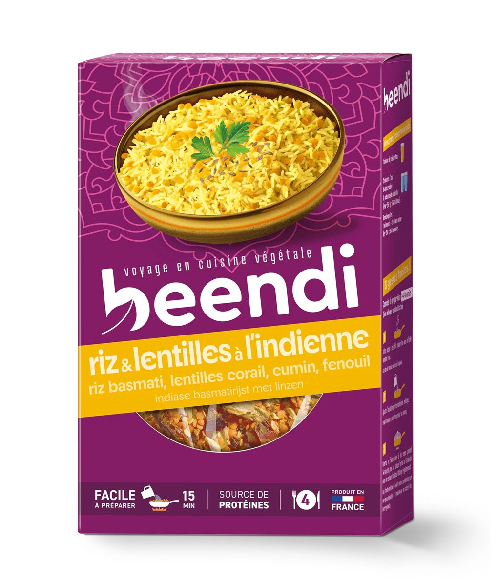 Riz basmati sauté aux lentilles à l'indienne