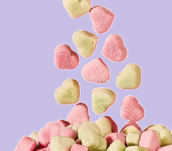Bonbons cœurs fruités