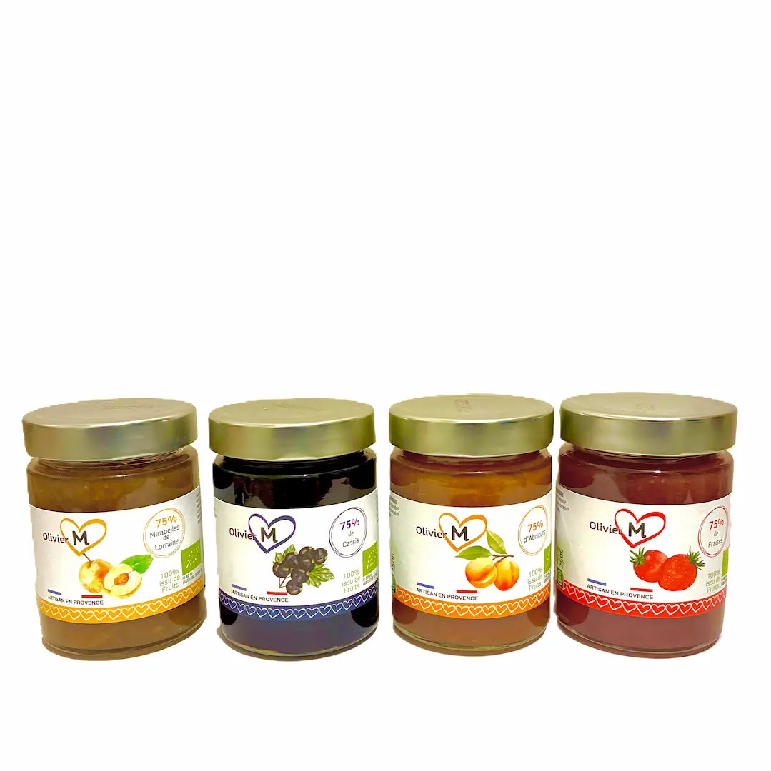 Lot de 4 préparations 75% de fruits