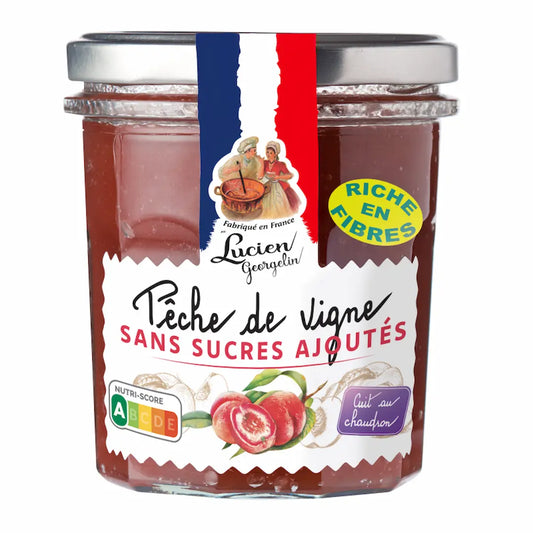 Préparation de pêche de vigne sans sucres ajoutés - 320g
