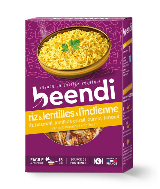 Riz basmati sauté aux lentilles à l'indienne