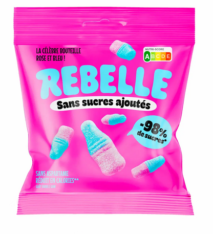 Bonbons bouteilles rose et bleu