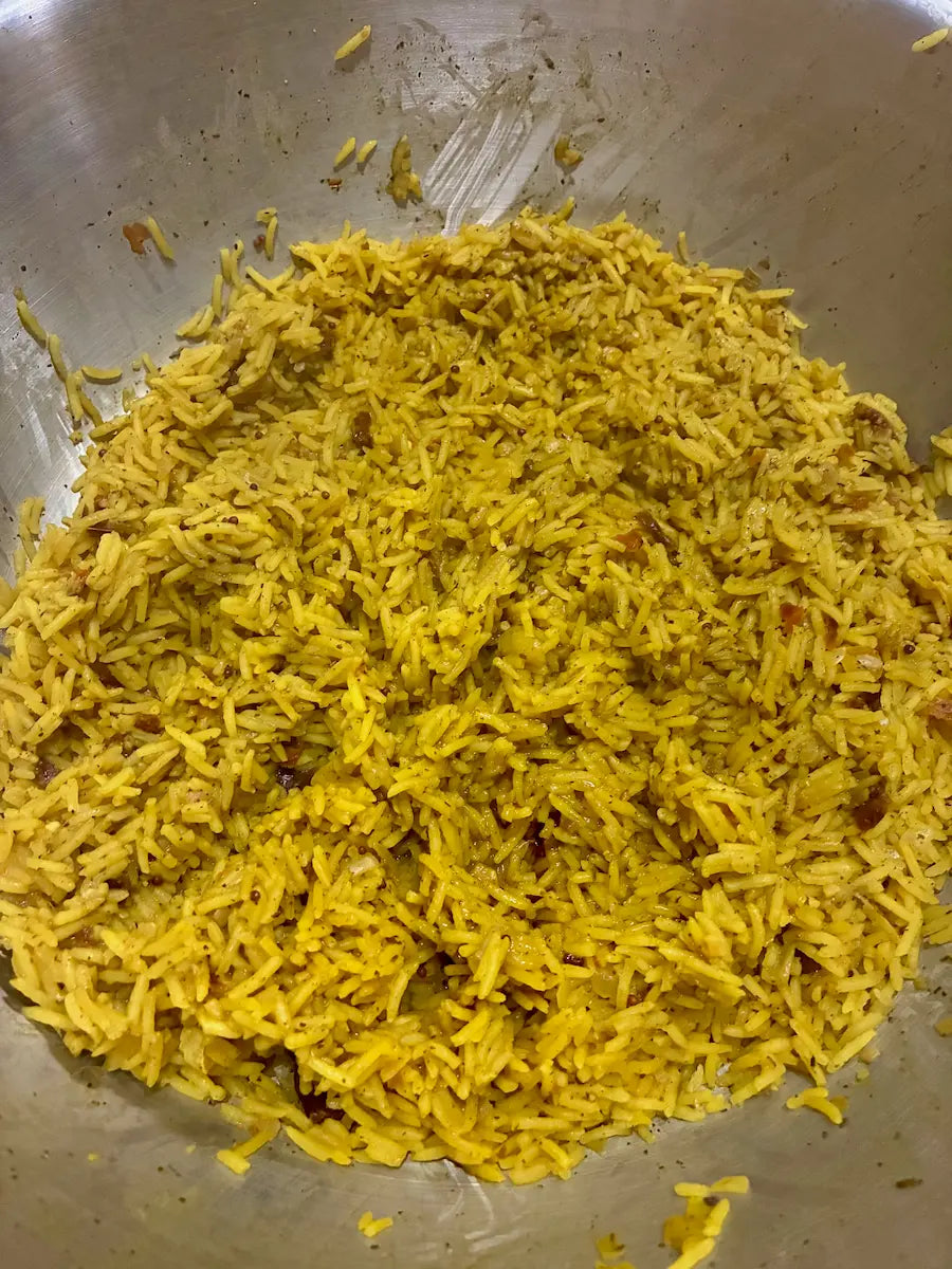 Riz basmati sauté gingembre et curcuma